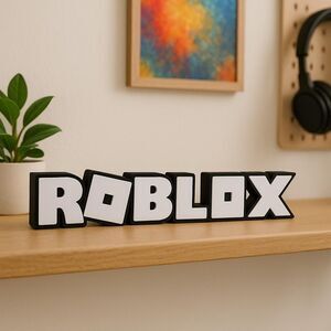 3D Printed Roblox Logo Decor | Gaming Shelf & Desk Display